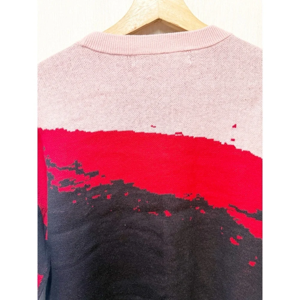 NWOT Project Naadam Multicolor Abstract Colorblock Crewneck, Size Small‎